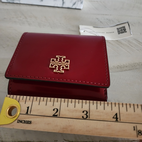 Tory Burch Red/Burgandy Leather Wallet - Picture 9 of 11